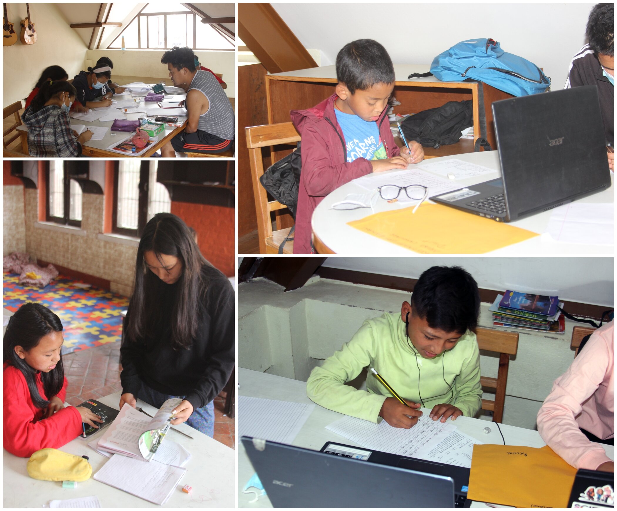 The children at Kailash Home are working with alumni and staff tutors and utilizing online learning resources to keep up with their academic studies and exam preparations even during lockdown.